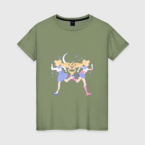 Женская футболка Сейлор мун / Авокадо – фото 1