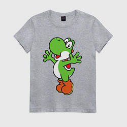 Футболка хлопковая женская Yoshi, цвет: меланж
