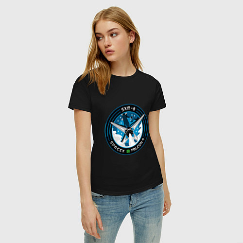 Женская футболка SPACE X SXM-8 / Черный – фото 3
