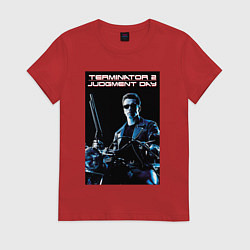 Футболка хлопковая женская Арнольд Шварценеггер, цвет: красный