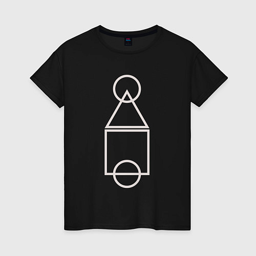 Женская футболка Игра в кальмара: схема / Черный – фото 1