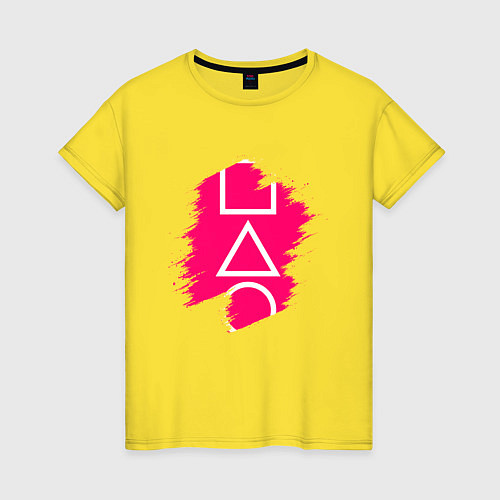 Женская футболка Игра в кальмара: Приглашение / Желтый – фото 1