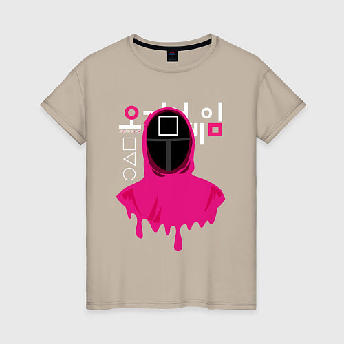 Женская футболка Игра в кальмара: Страж / Миндальный – фото 1