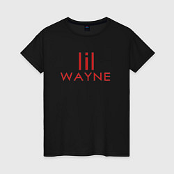 Футболка хлопковая женская Lil Wayne, цвет: черный