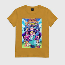 Футболка хлопковая женская Howls castle, цвет: горчичный