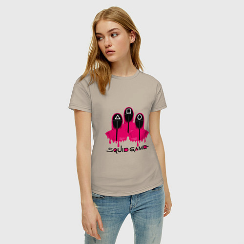 Женская футболка Squid Soldiers / Миндальный – фото 3