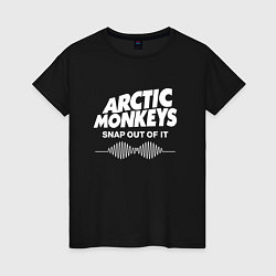 Футболка хлопковая женская Arctic Monkeys, группа, цвет: черный