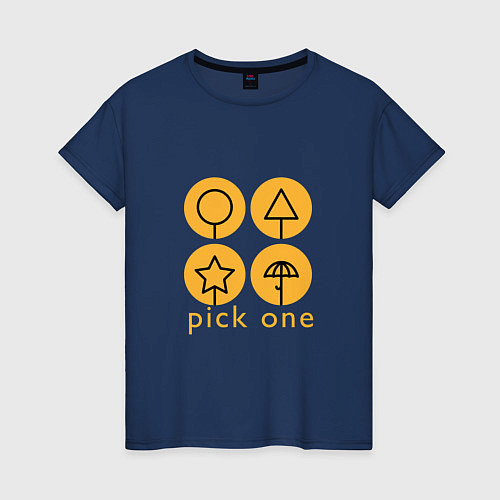 Женская футболка Pick one / Тёмно-синий – фото 1
