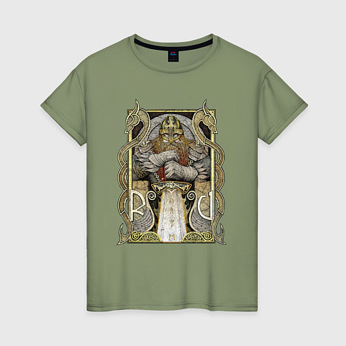 Женская футболка Бог славянский / Авокадо – фото 1