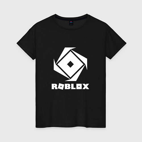 Женская футболка ROBLOX WHITE LOGO / Черный – фото 1