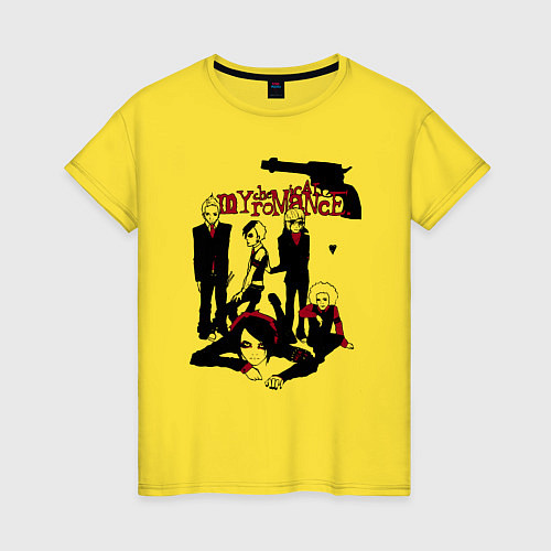 Женская футболка My Chemical Romance эмо стайл / Желтый – фото 1