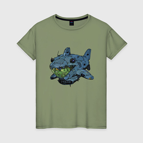 Женская футболка Жаба - капитан подводной лодки / Авокадо – фото 1