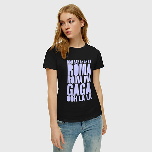 Женская футболка Гага / Черный – фото 3