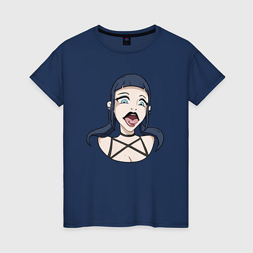Женская футболка Развратная машылка / Тёмно-синий – фото 1