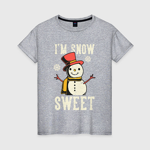 Женская футболка Snowman / Меланж – фото 1