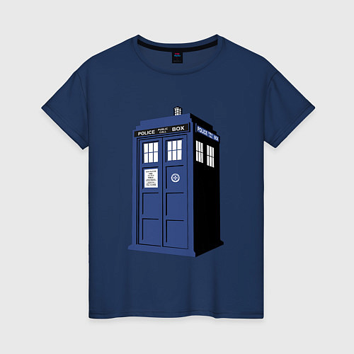 Женская футболка Тардис доктора кто 2024 / Тёмно-синий – фото 1