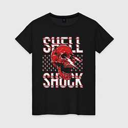 Футболка хлопковая женская SHLSHK Skull Collection, цвет: черный