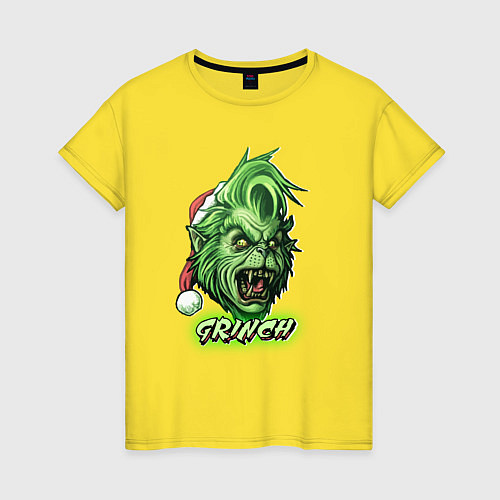 Женская футболка Гринч - похититель Рождества / Желтый – фото 1
