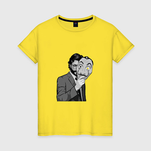 Женская футболка Mask Professor / Желтый – фото 1