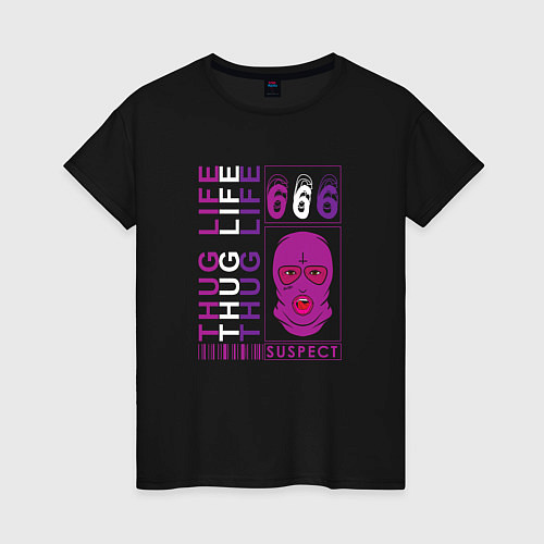 Женская футболка Криминальная жизнь / Черный – фото 1
