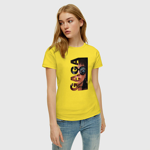 Женская футболка ГАГА / Желтый – фото 3