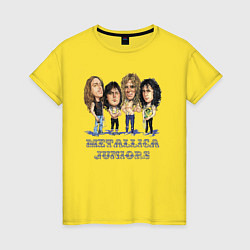 Футболка хлопковая женская Metallica juniors, цвет: желтый