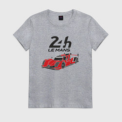 Футболка хлопковая женская Гонки LE MANS 24h, цвет: меланж