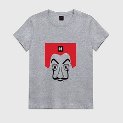 Футболка хлопковая женская De Papel Dali, цвет: меланж