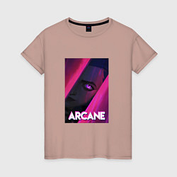 Футболка хлопковая женская Arcane Neon, цвет: пыльно-розовый