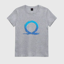 Футболка хлопковая женская CBVDJK СИМВОЛ КРАТОСА, БОГ ВОЙНЫ, цвет: меланж