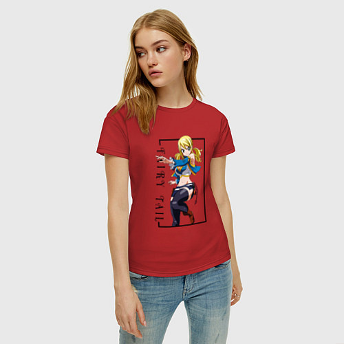 Женская футболка Люси Хартфилия Хвост феи / Красный – фото 3