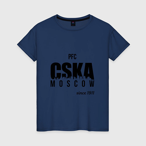 Женская футболка CSKA since 1911 / Тёмно-синий – фото 1