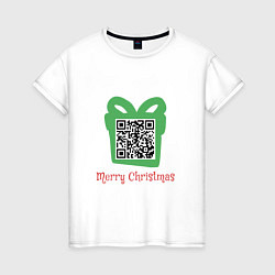 Женская футболка QR Christmas