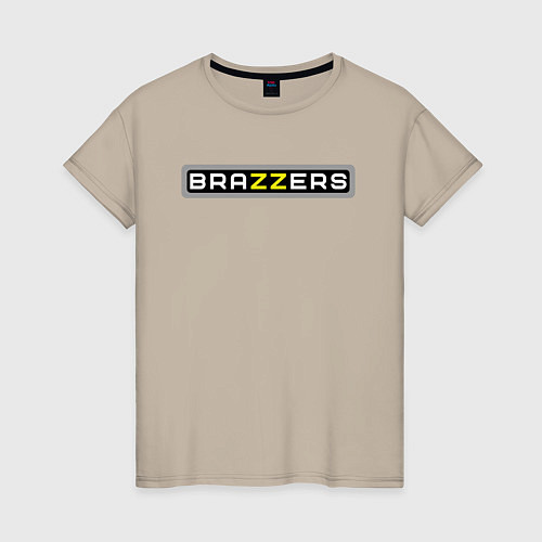 Женская футболка Brazzers / Миндальный – фото 1