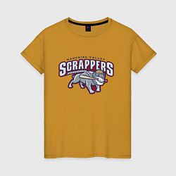 Футболка хлопковая женская Mahoning Valley Scrappers, цвет: горчичный