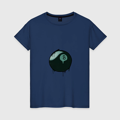 Женская футболка Граффити шар судьбы / Тёмно-синий – фото 1