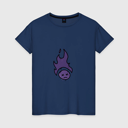Женская футболка Граффити поджаренный / Тёмно-синий – фото 1