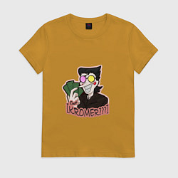 Футболка хлопковая женская Deltarune - Got Kromer?, цвет: горчичный