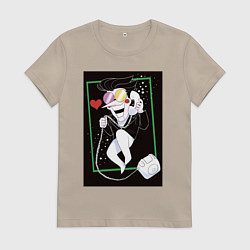 Футболка хлопковая женская Deltarune Vol 14, цвет: миндальный