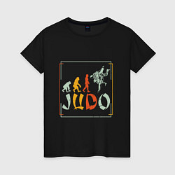 Футболка хлопковая женская Judo Warriors, цвет: черный