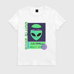 Футболка хлопковая женская GONE FLUDD UFO, цвет: белый