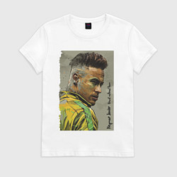 Футболка хлопковая женская Neymar Junior - Brazil national team, цвет: белый