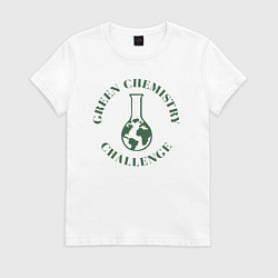 Футболка хлопковая женская GREEN CHEMISTRY, цвет: белый