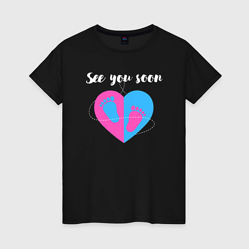 Женская футболка See you soon / Черный – фото 1