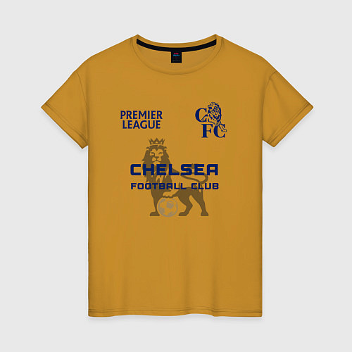 Женская футболка CHELSEA F C ЧЕЛСИ Ф К / Горчичный – фото 1