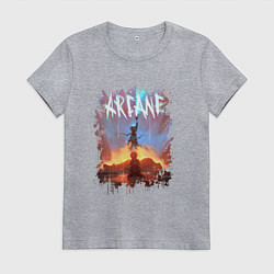 Женская футболка JINX HERE WAS ARCANE LEAGUE OF LEGENDS ДЖИНКС