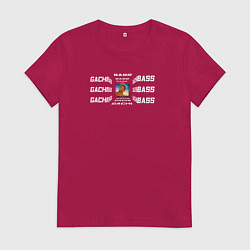 Футболка хлопковая женская Gachi Bass, цвет: маджента