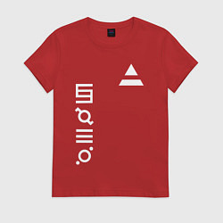 Футболка хлопковая женская 30 секунд до марса лого, цвет: красный