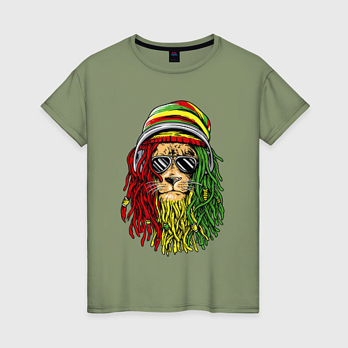 Женская футболка Rasta lioN / Авокадо – фото 1