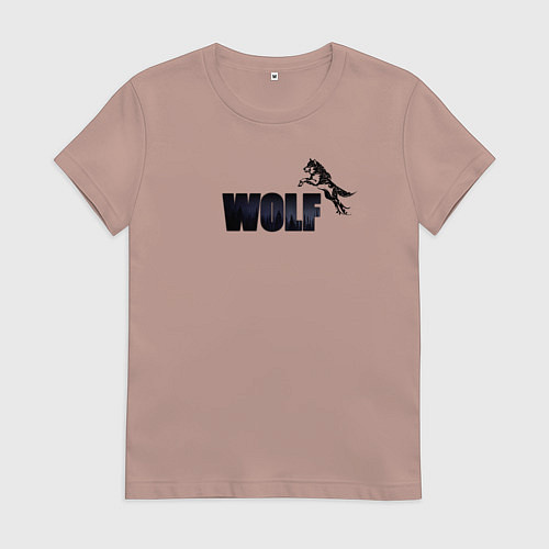 Женская футболка Wolf brand / Пыльно-розовый – фото 1